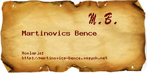 Martinovics Bence névjegykártya
