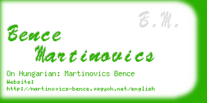 bence martinovics business card